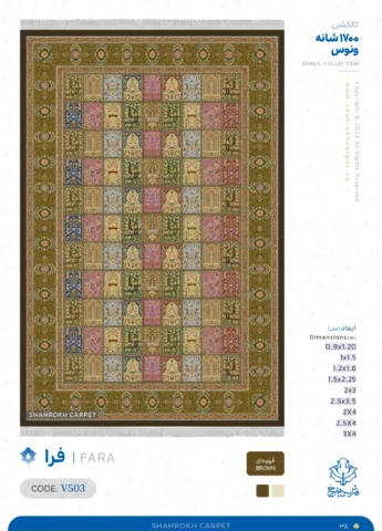 ۱۷۰۰ Reed carpet Fara design