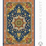 فرش لاکچری جدید 1700 شانه طرح هریس رنگ آبی کمرنگ | فرش شاهرخ