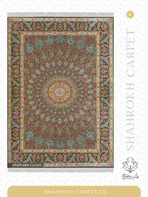 فرش لاکچری جدید 1700 شانه طرح اشکی از کلکسیون قم کلاسیک از شرکت فرش شاهرخ