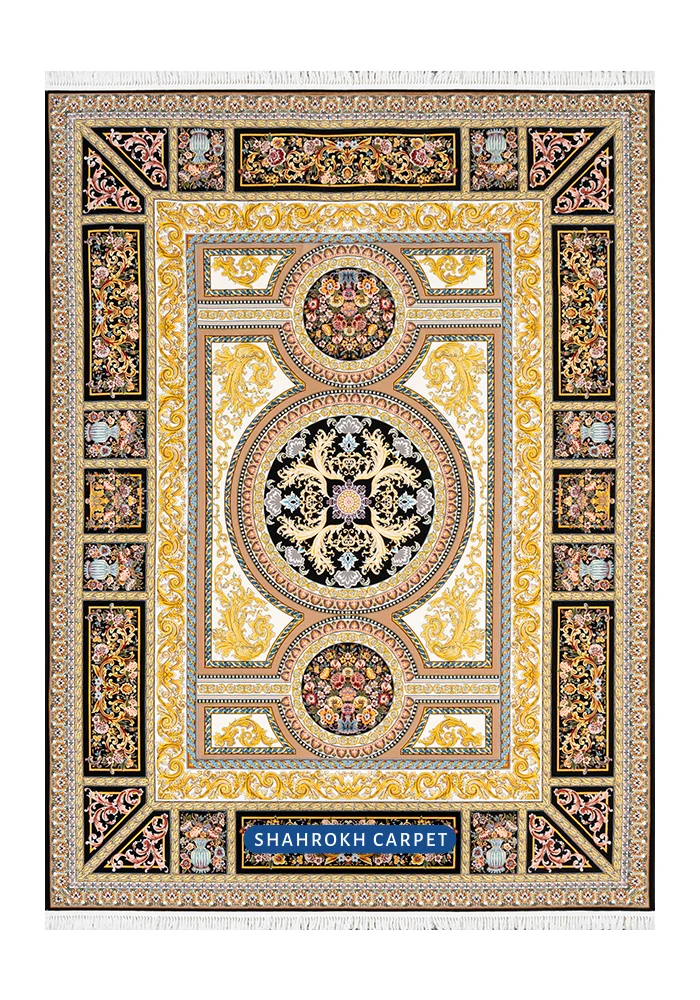 قیمت و خرید فرش ماشینی 1200 شانه فرانسوی طرح آتنا - فرش شاهرخ