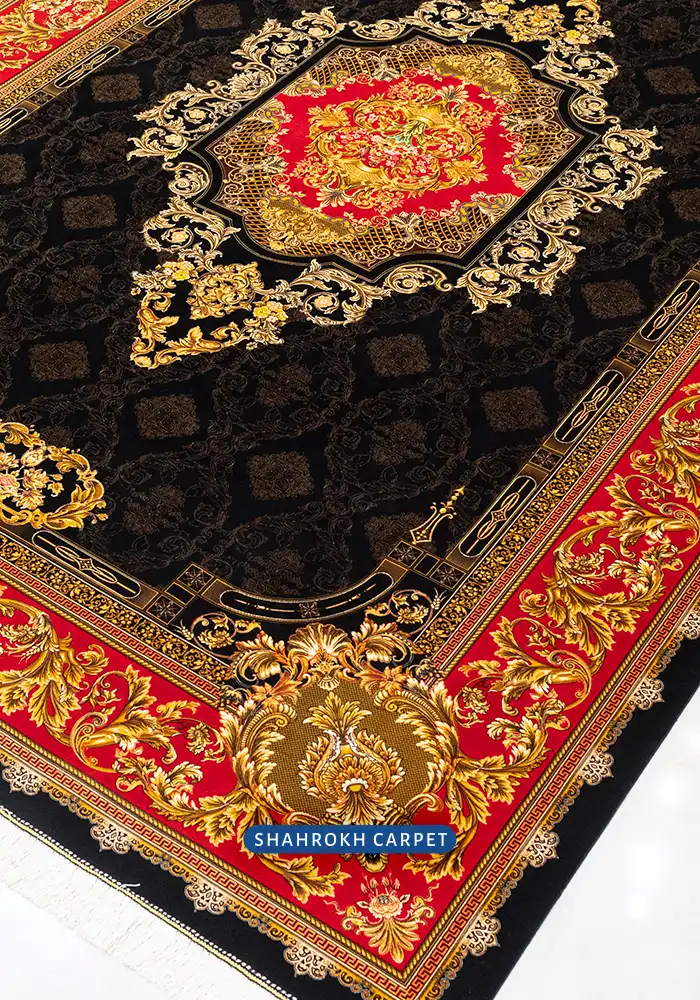 قیمت و خرید فرش 1700 شانه ابریشم ماشینی طرح نانسی - فرش شاهرخ