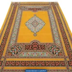 قیمت و خرید فرش 1700 شانه ابریشمی ماشینی طرح گل‌سرخ - فرش شاهرخ