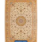 قیمت و خرید فرش 1700 شانه ابریشم ماشینی طرح ژینوس - فرش شاهرخ