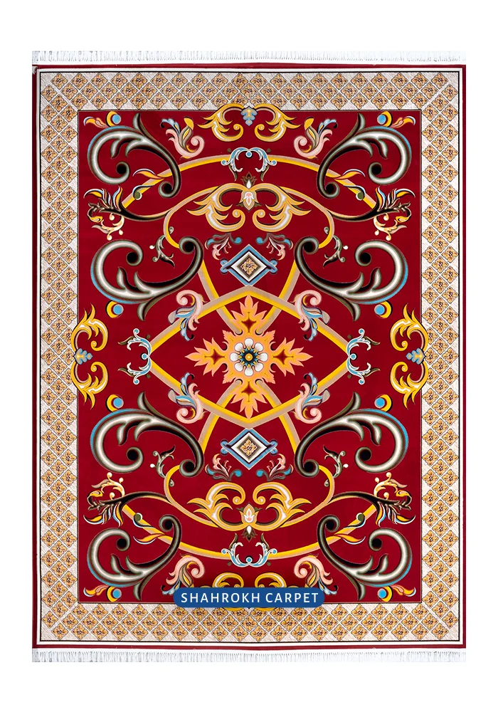 قیمت و خرید فرش ماشینی 1200 شانه فرانسوی طرح اورانوس - فرش شاهرخ