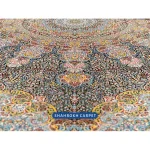 قیمت و خرید فرش ماشینی 1200 شانه زمینه سرمه‌ای طرح ماهان - فرش شاهرخ