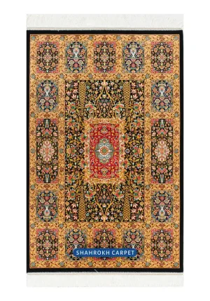 قیمت و خرید فرش 1700 شانه ابریشمی ماشینی طرح باغچه - فرش شاهرخ