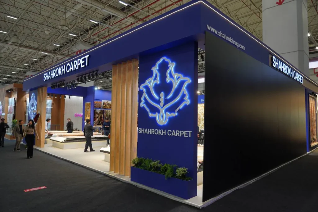 غرفه فرش شاهرخ کاشان در نمایشگاه فرش استانبول1- فرش شاهرخ