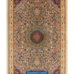 فرش 1700 شانه طرح جیران فرش لاکچری دست بافت گونه ابریشمی - فرش شاهرخ