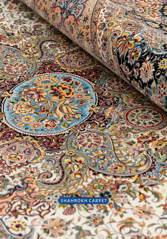 قیمت و خرید فرش ماشینی 1200 شانه طرح تبریز - فرش شاهرخ